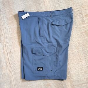 Salt Life SLX-QD Cargo Shorts Mens Size 36 Blue Vapor Stretch Fishing Casual